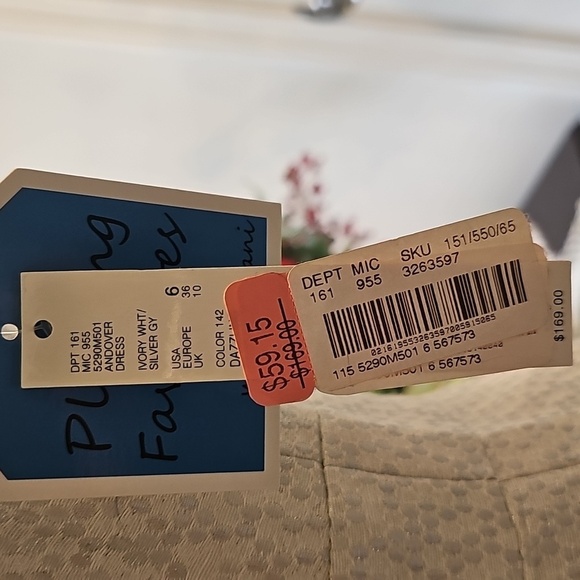 NWT Antonio Melani Elegant Sleeveless, Sequin Neck Sheath Dress, Size 6 - Picture 6 of 11